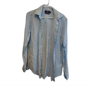 Vineyard Vines Performance Classic Fit Tucker Button Down Linen Shirt Mens Small